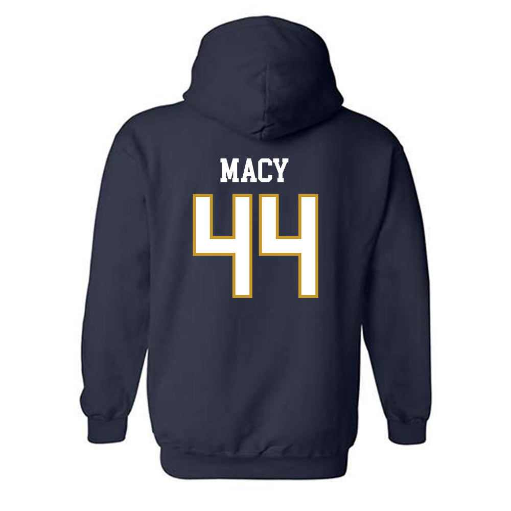 Notre Dame - NCAA Women's Basketball : Leah Macy - Sports Shersey Hooded Sweatshirt-1