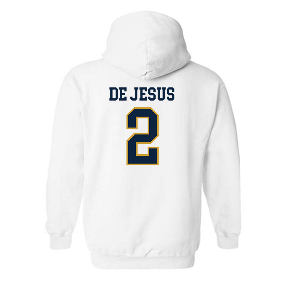 Notre Dame - NCAA Women's Basketball : Vanessa de Jesus - Sports Shersey Hooded Sweatshirt-1