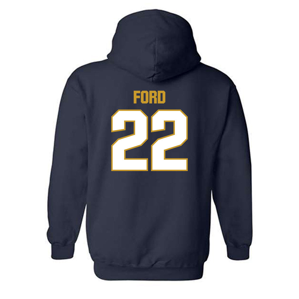 Notre Dame - NCAA Football : Devyn Ford - Sports Shersey Hooded Sweatshirt-1