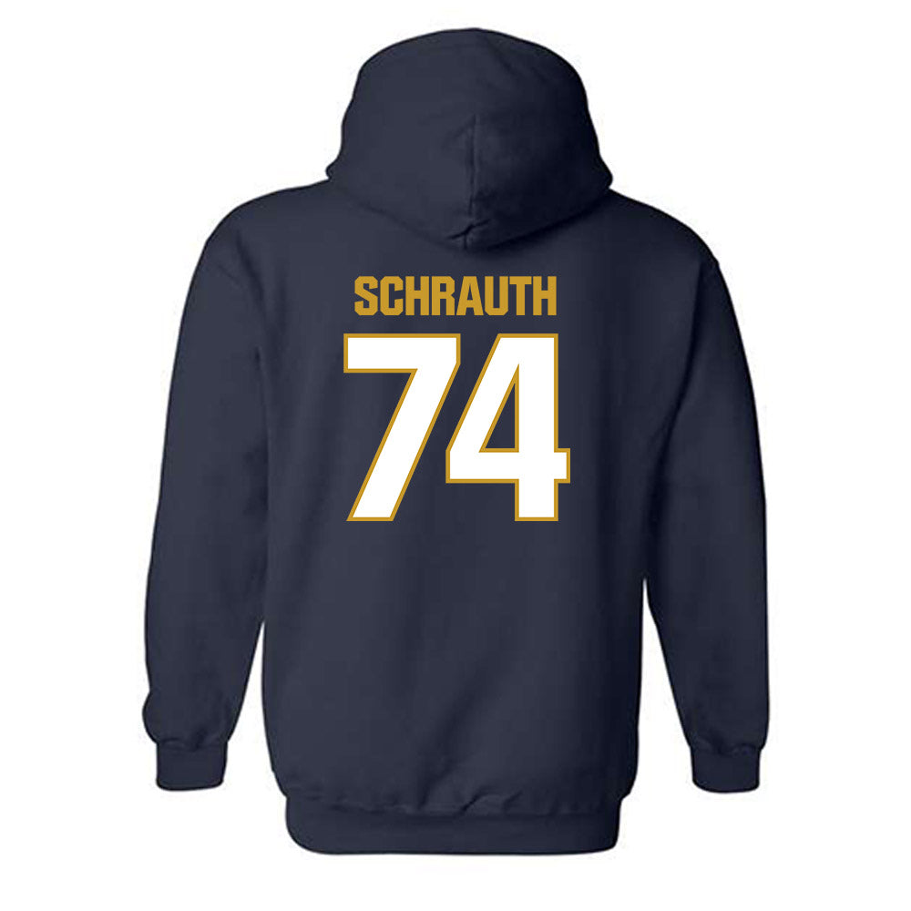 Notre Dame - NCAA Football : Billy Schrauth - Sports Shersey Hooded Sweatshirt-1