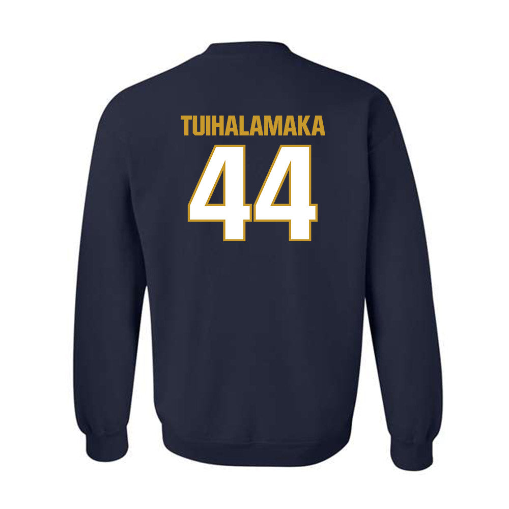 Notre Dame - NCAA Football : Junior Tuihalamaka - Sports Shersey Crewneck Sweatshirt-1