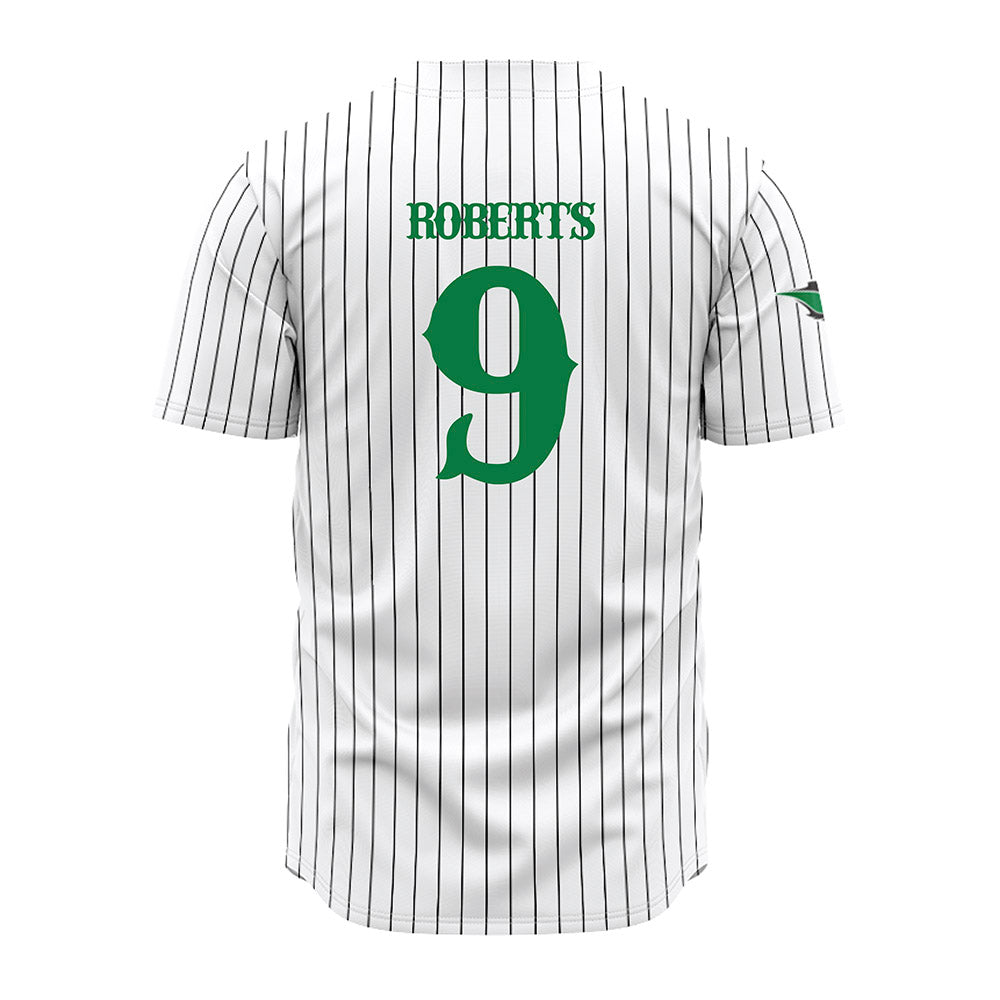 OKBU - NCAA Baseball : Blake Roberts - White Pinstripe Jersey-1
