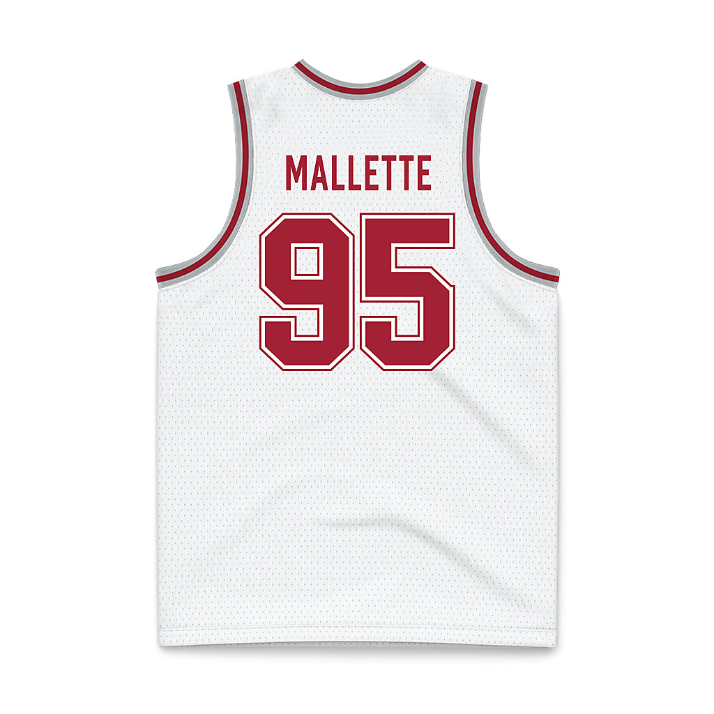 Alabama - NCAA Men's Basketball : Houston Mallette - White Basketball Jersey-1