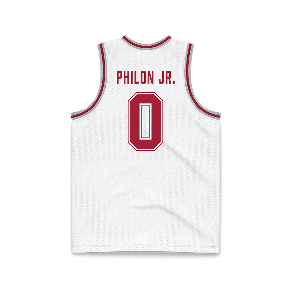 Alabama - NCAA Men's Basketball : Labaron Philon Jr. - White Basketball Jersey-1