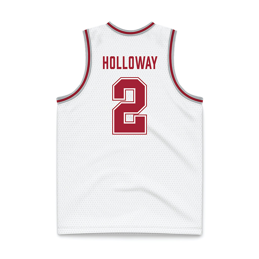 Alabama - NCAA Men's Basketball : Aden Holloway - White Basketball Jersey-1