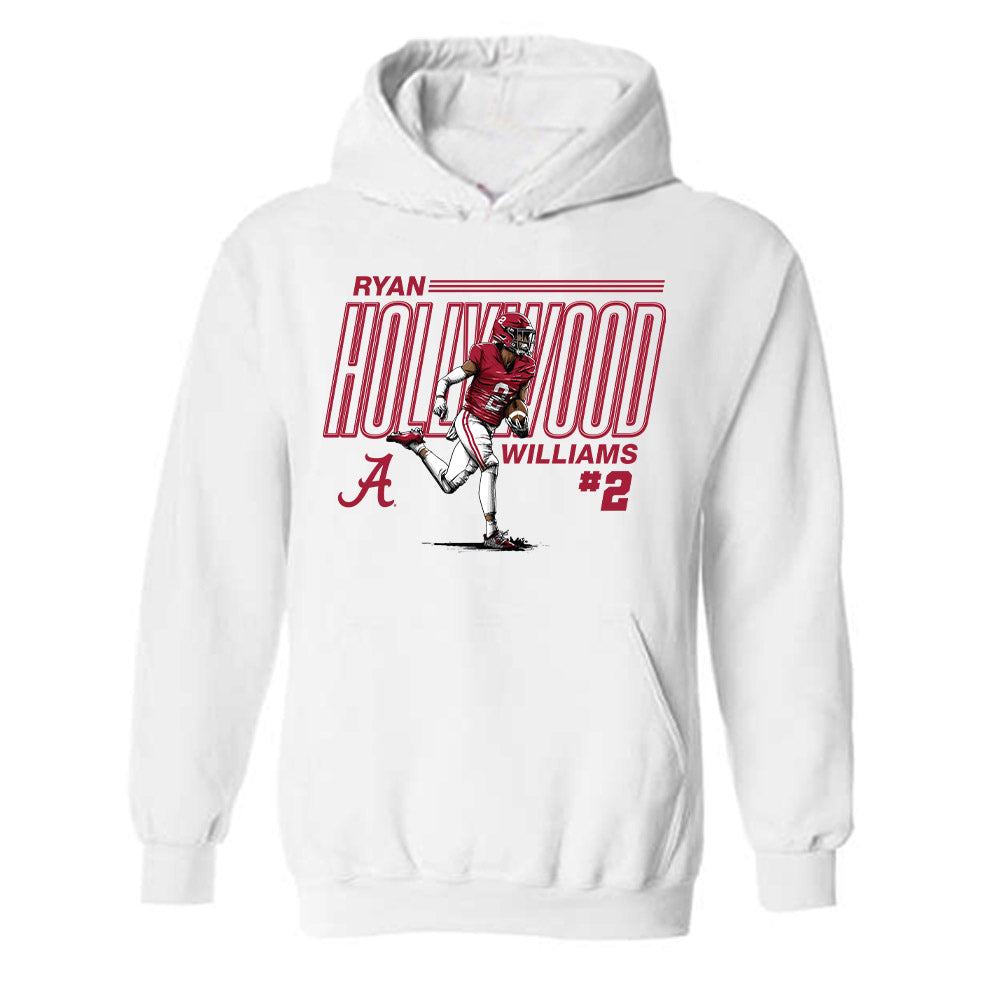 Alabama - NCAA Football : Ryan Williams x Roll Tide Willie - Hooded Sweatshirt Individual Caricature