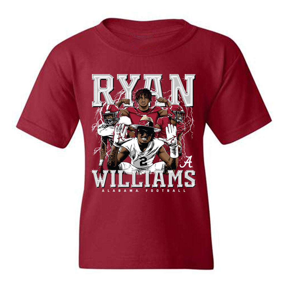 Alabama - NCAA Football : Ryan Williams x Roll Tide Willie - Youth tshirt Individual Caricature