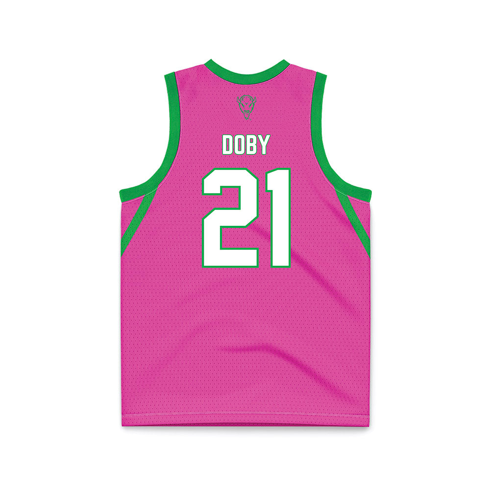 Marshall - NCAA Women's Basketball : Emari Doby - Pink Basketball Jersey-1