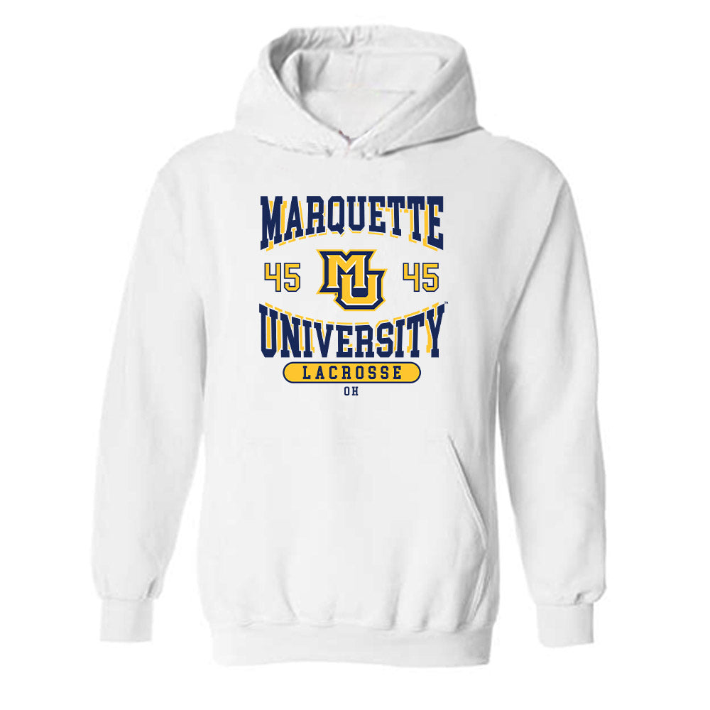 Marquette - NCAA Women's Lacrosse : Mia Oh - Classic Fashion Shersey Hooded Sweatshirt-0