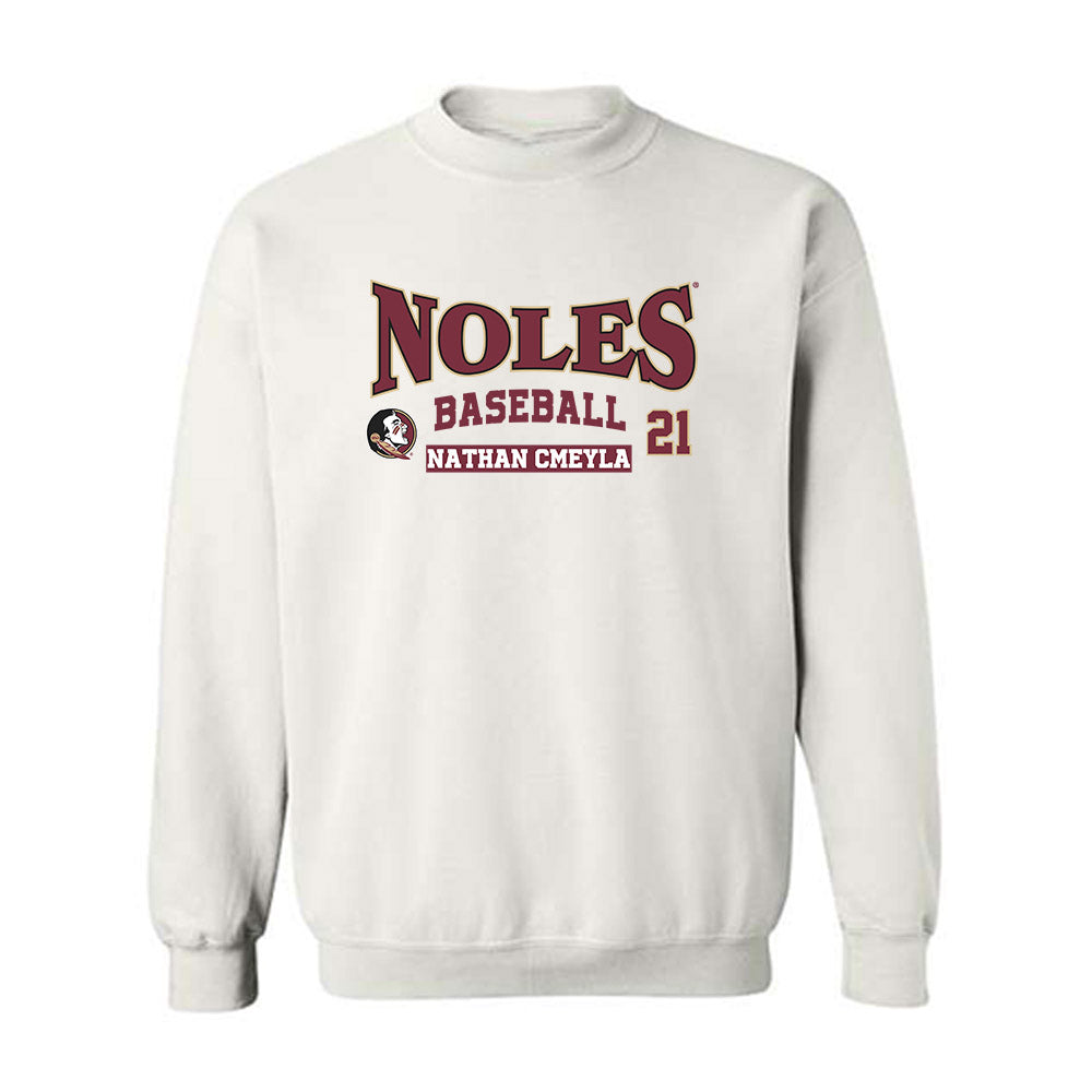 FSU - NCAA Baseball : Nathan Cmeyla - Classic Fashion Shersey Crewneck Sweatshirt-0