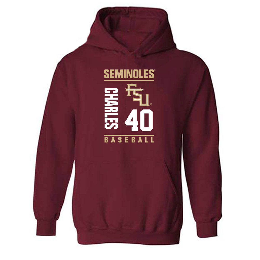 FSU - NCAA Baseball : Joe Charles - Fashion Shersey Hooded Sweatshirt-0