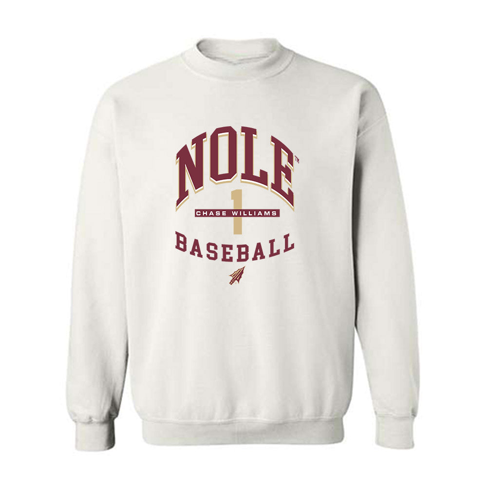 FSU - NCAA Baseball : Chase Williams - Classic Fashion Shersey Crewneck Sweatshirt-0