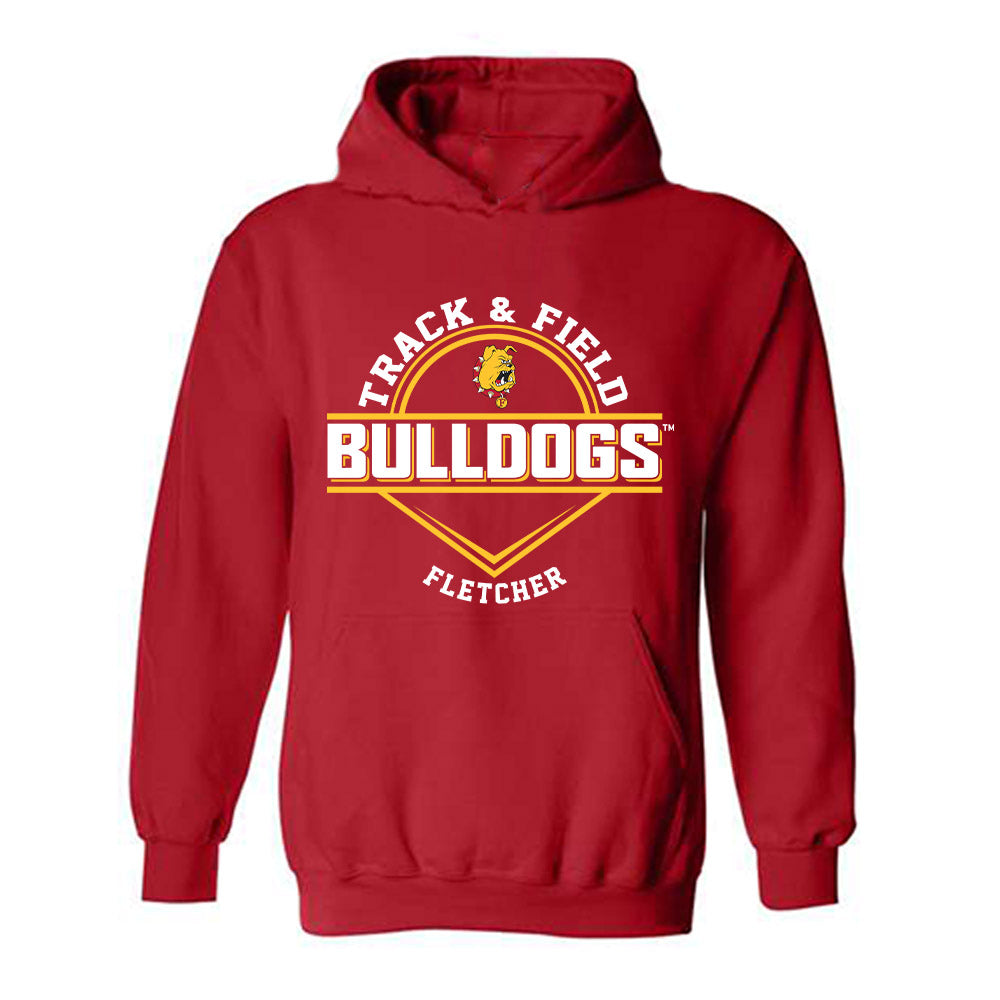 Ferris State - NCAA Men's Track & Field : Aiden Fletcher - Classic Fashion Shersey Hooded Sweatshirt-0
