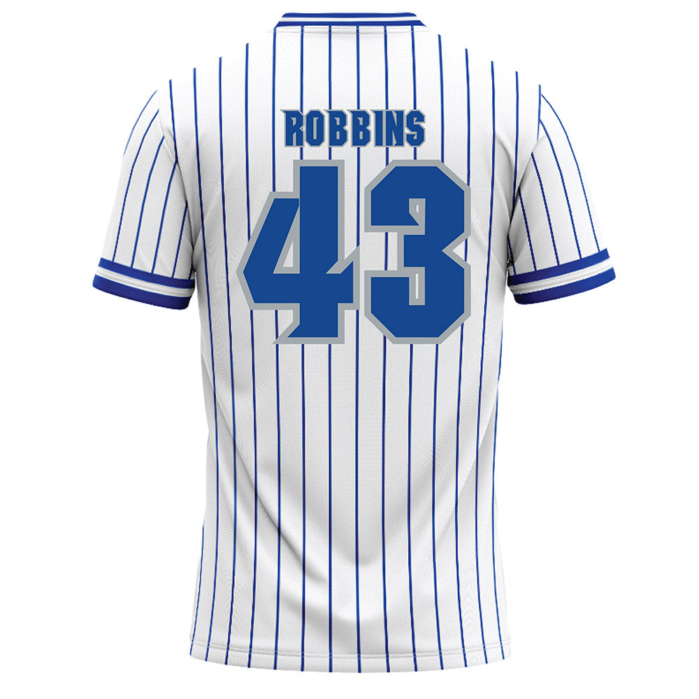 Seton Hall - NCAA Baseball : Aiden Robbins - White Pinstripe Baseball Jersey