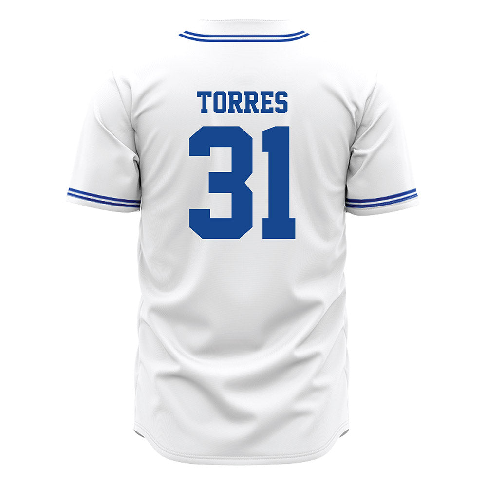 Seton Hall - NCAA Baseball : Jayson Torres - White Jersey-1