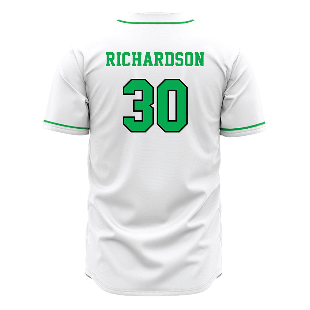 Marshall - NCAA Baseball : Hunter Richardson - White Jersey-1