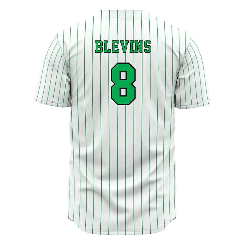 Marshall - NCAA Baseball : Bryce Blevins - White Pinstripe Jersey-1