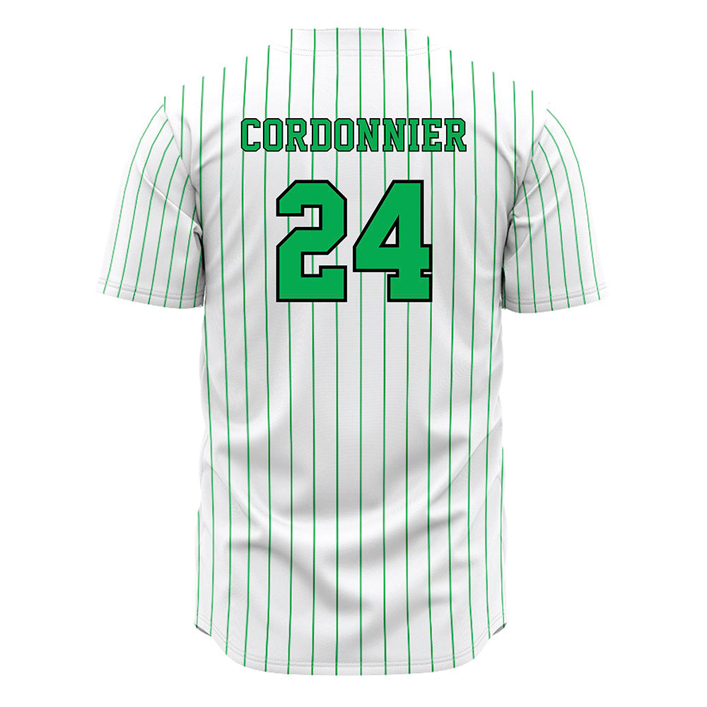 Marshall - NCAA Baseball : Braylon Cordonnier - White Pinstripe Jersey-1