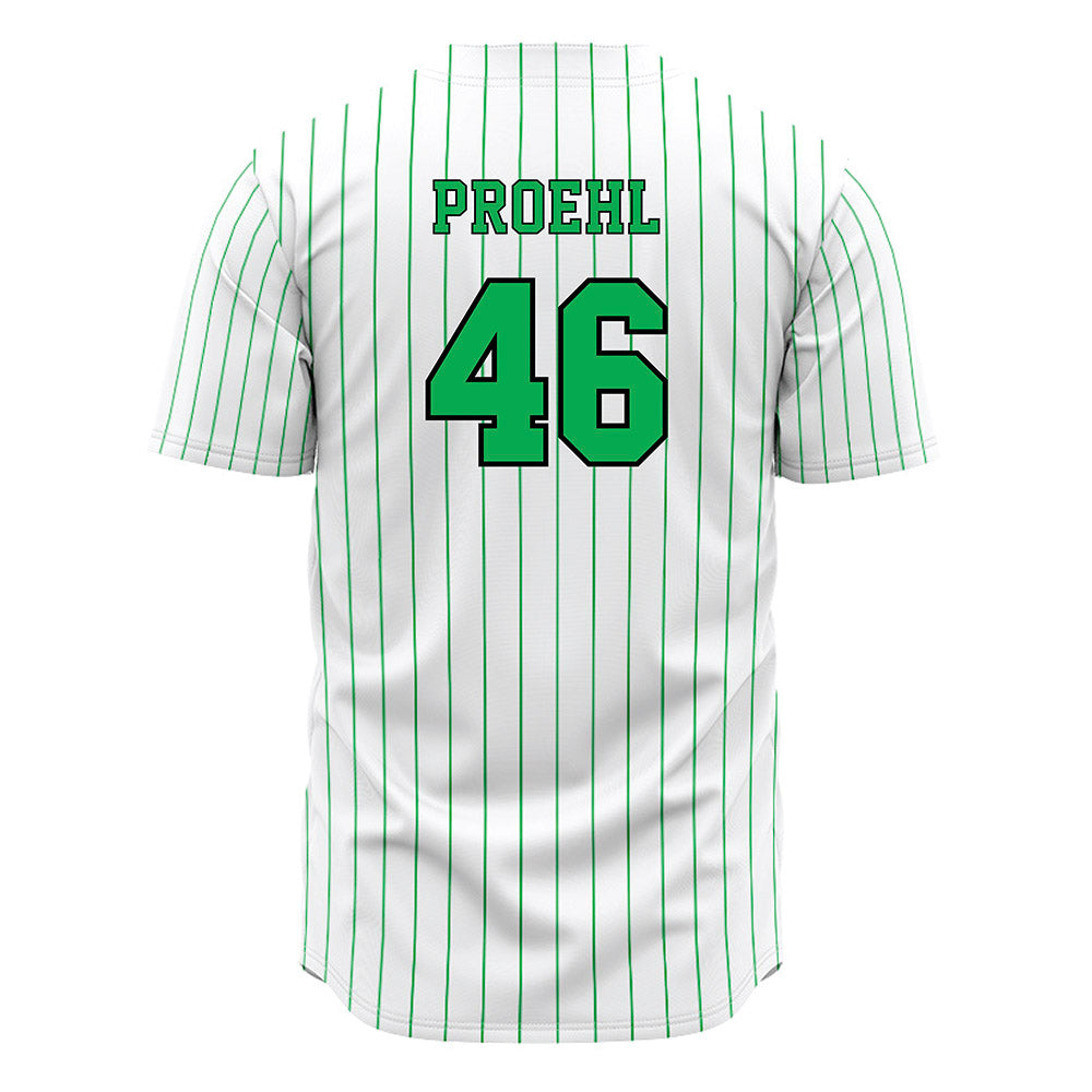 Marshall - NCAA Baseball : Luke Proehl - White Pinstripe Jersey-1