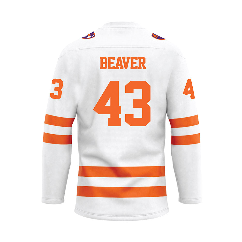 HWS - NCAA Men's Ice Hockey : Damon Beaver - White Hockey Jersey