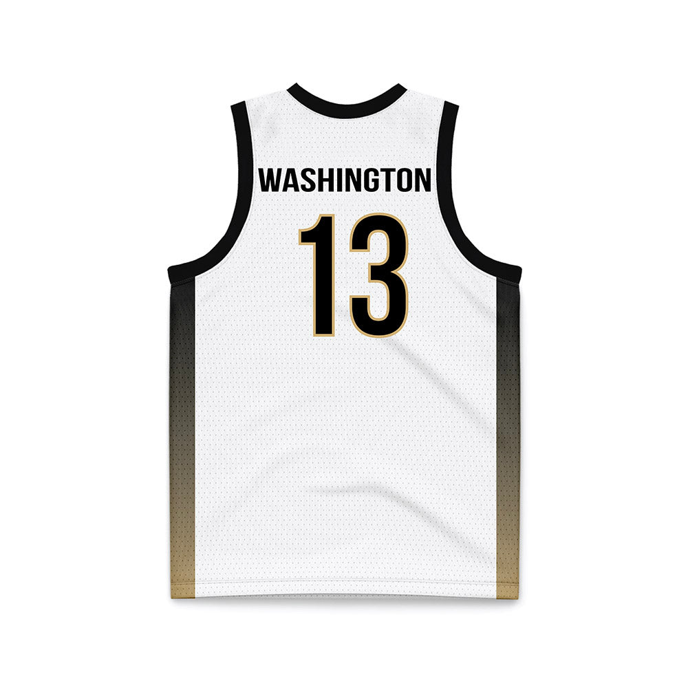 Vanderbilt - NCAA Men's Basketball : Jalen Washington - White Basketball Jersey-1