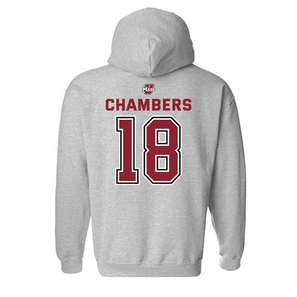 UMass - NCAA Men's Lacrosse : Cam Chambers - Classic Shersey Hooded Sweatshirt-1