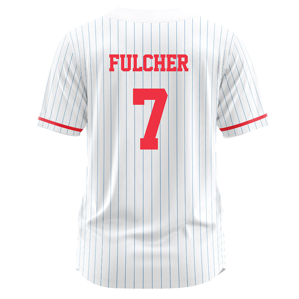 Liberty - NCAA Softball : Aubrey Fulcher - White Pinstripe Jersey-1