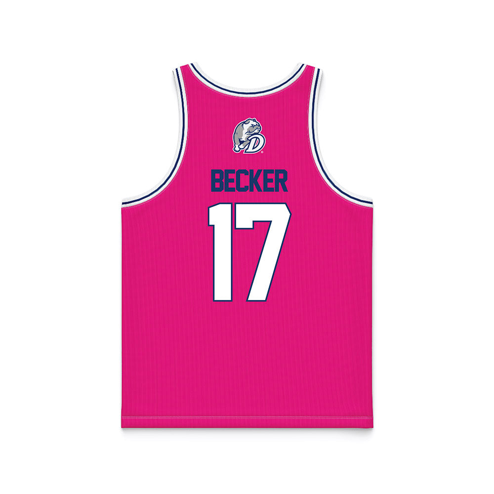 Drake - NCAA Women's Basketball : Anna Becker - Pink Basketball Jersey-1