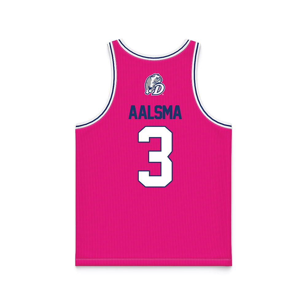 Drake - NCAA Women's Basketball : Abbie Aalsma - Pink Basketball Jersey-1