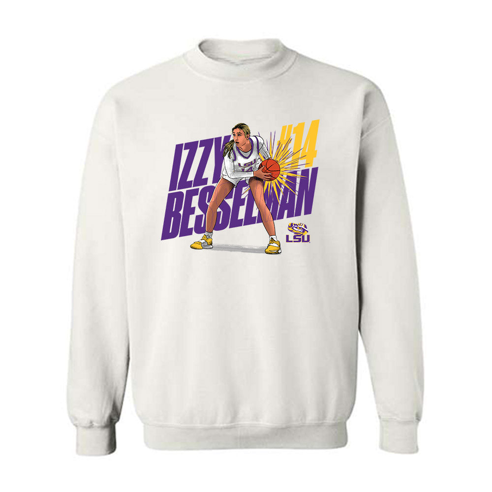 LSU - NCAA Women's Basketball : Izzy Besselman - Crewneck Sweatshirt Individual Caricature