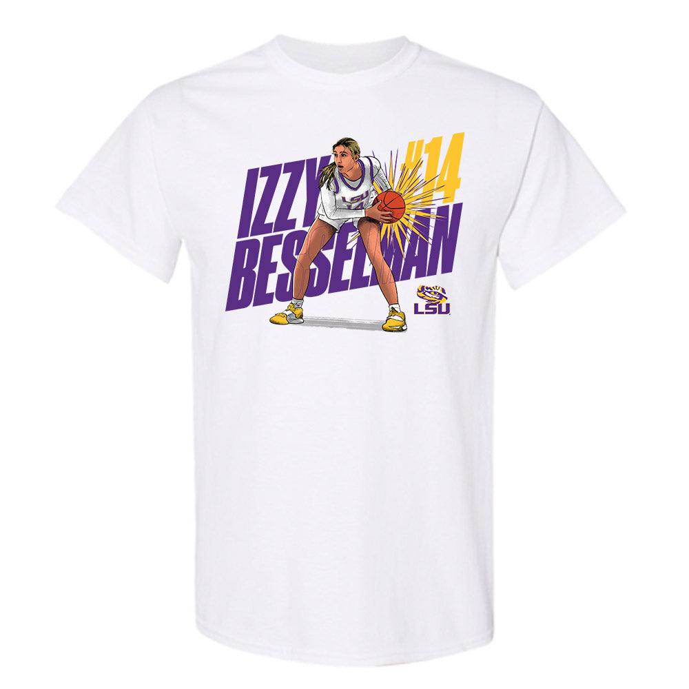 LSU - NCAA Women's Basketball : Izzy Besselman - T-Shirt Individual Caricature
