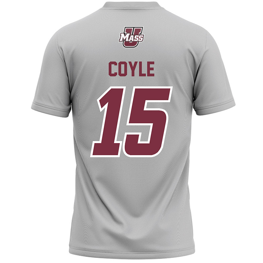 UMass - NCAA Men's Lacrosse : Brendan Coyle - Grey Lacrosse Jersey -1