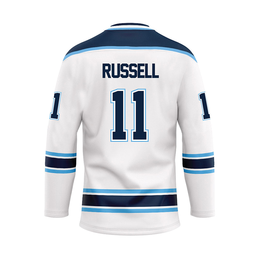Maine - NCAA Men's Ice Hockey : Charlie Russell - White Hockey Jersey