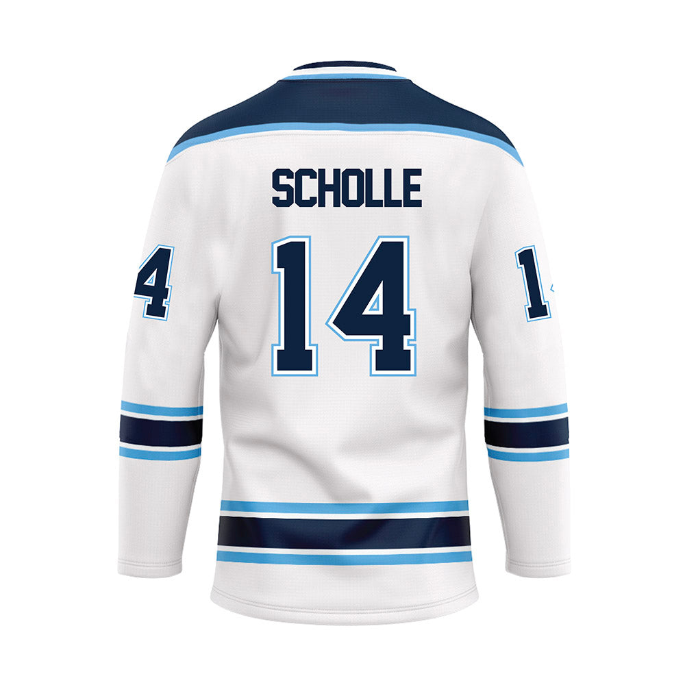 Maine - NCAA Men's Ice Hockey : Sully Scholle - White Hockey Jersey