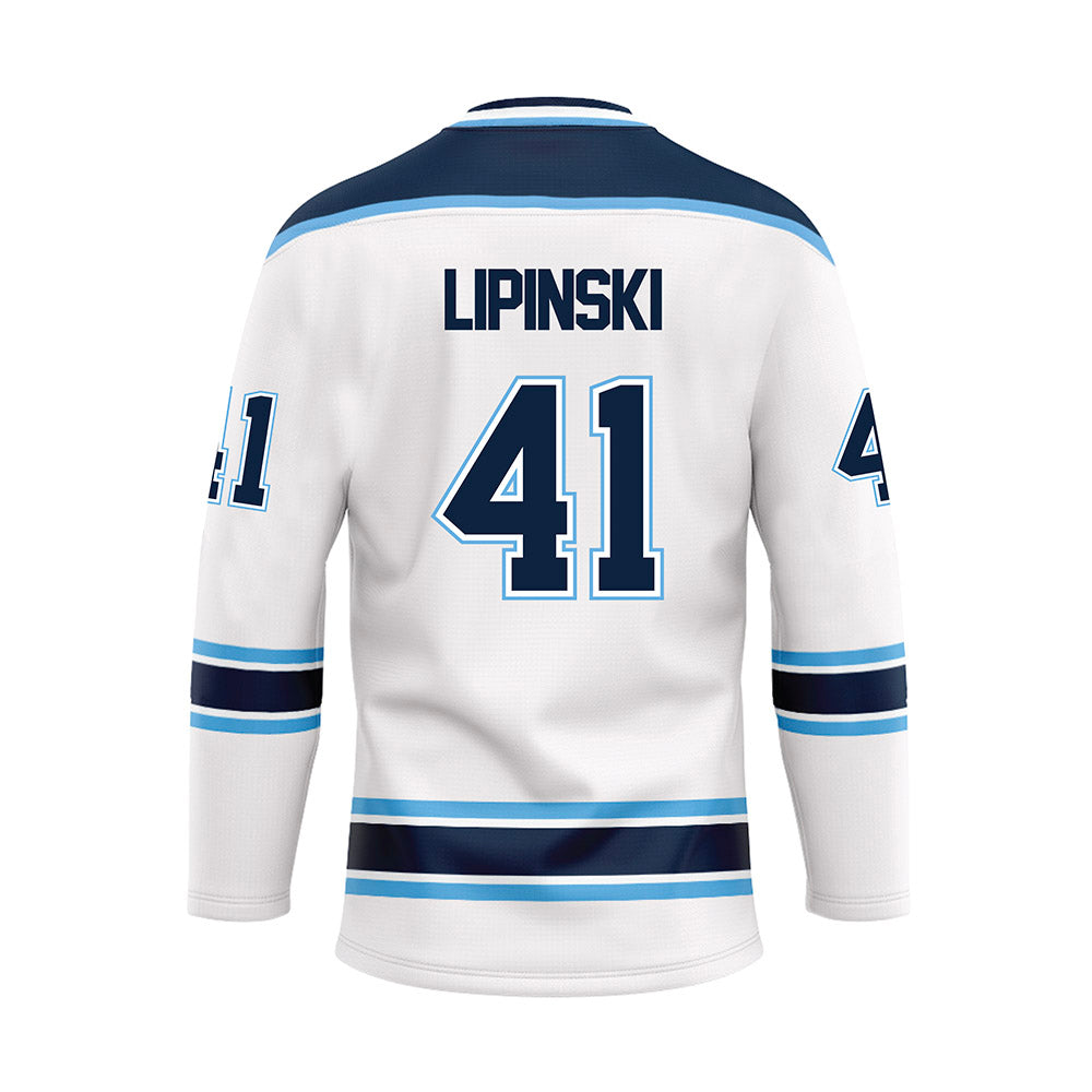 Maine - NCAA Men's Ice Hockey : JADEN LIPINSKI - White Hockey Jersey-1