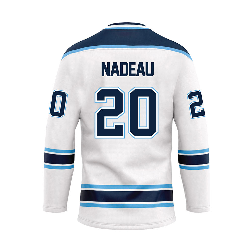 Maine - NCAA Men's Ice Hockey : Joshua Nadeau - White Hockey Jersey