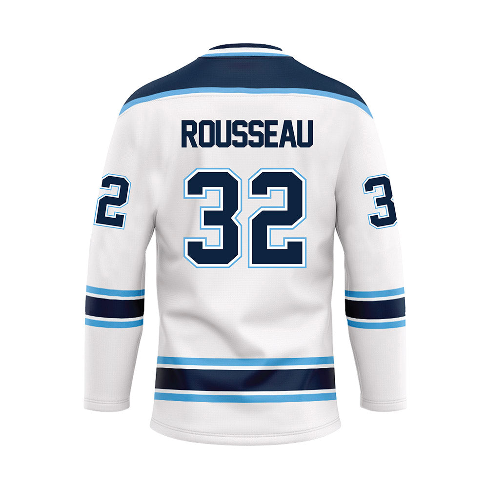 Maine - NCAA Men's Ice Hockey : Mathis Rousseau - White Hockey Jersey-1