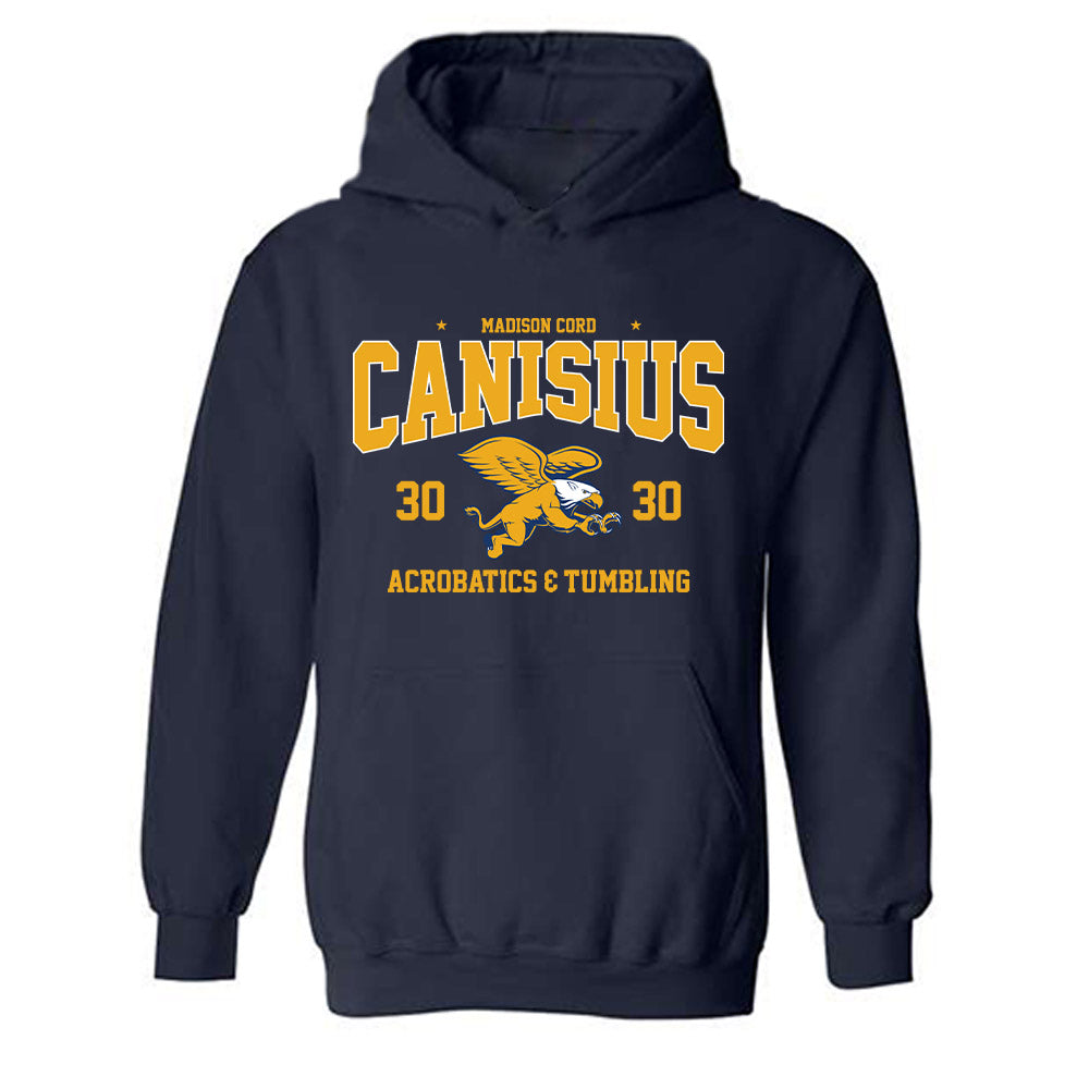 Canisius - NCAA Acrobatics & Tumbling : Madison Cord - Classic Fashion Shersey Hooded Sweatshirt-0