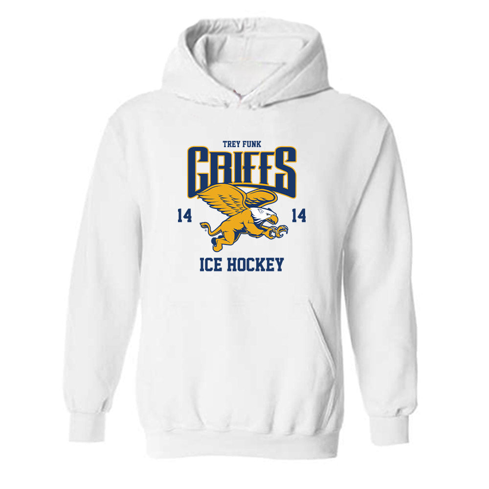 Canisius - NCAA Men's Ice Hockey : Trey Funk - Classic Fashion Shersey Hooded Sweatshirt-0