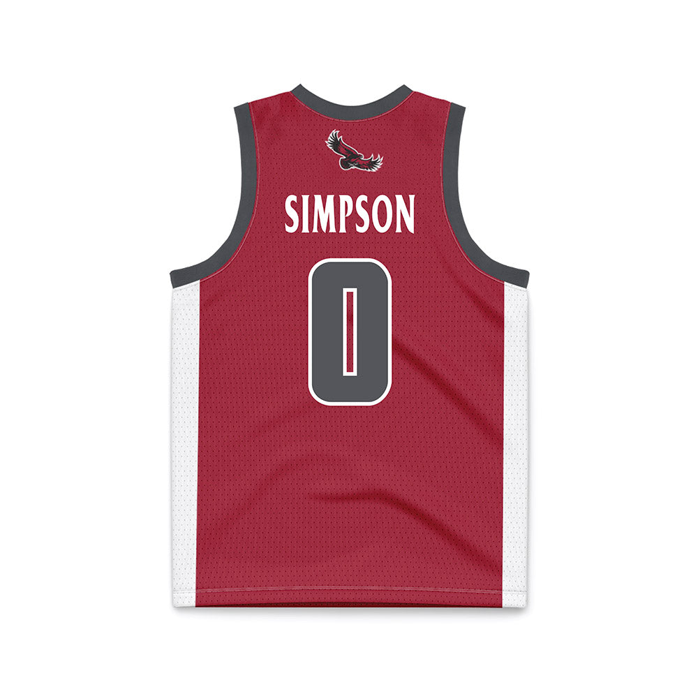 St. Joe's - NCAA Men's Basketball : Derek Simpson - Crimson Basketball Jersey