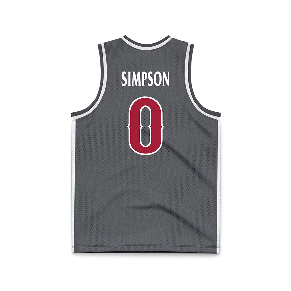 St. Joe's - NCAA Men's Basketball : Derek Simpson - Grey Basketball Jersey