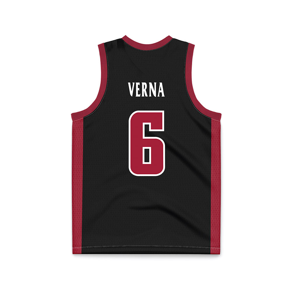 St. Joe's - NCAA Men's Basketball : Owen Verna - Black Basketball Jersey-1