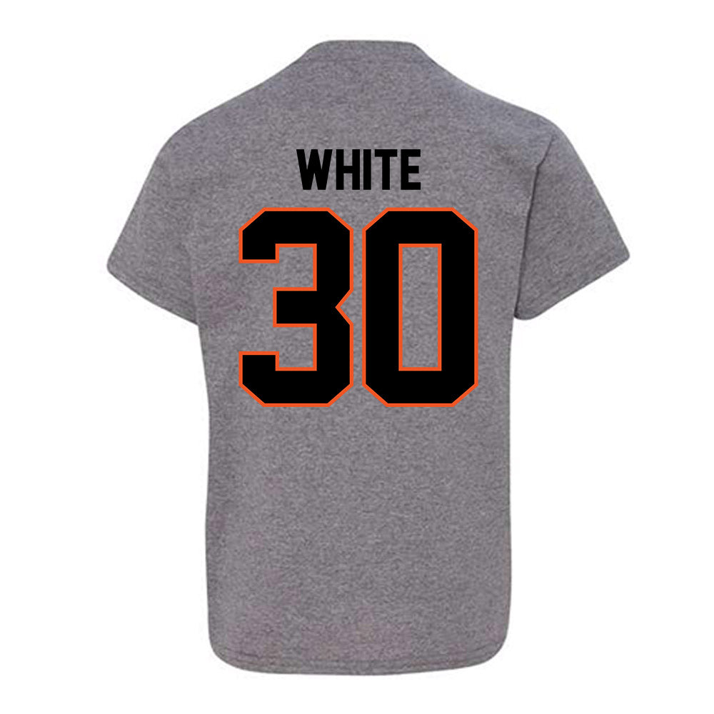 Oklahoma State - NCAA Football : Trip White - Classic Shersey Youth T-Shirt-1