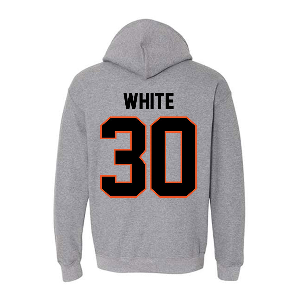 Oklahoma State - NCAA Football : Trip White - Classic Shersey Hooded Sweatshirt-1