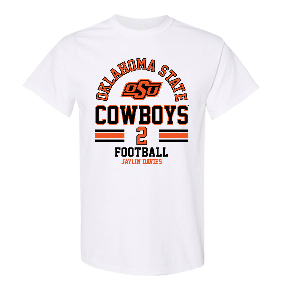 Oklahoma State - NCAA Football : Jaylin Davies - Classic Fashion Shersey T-Shirt-0