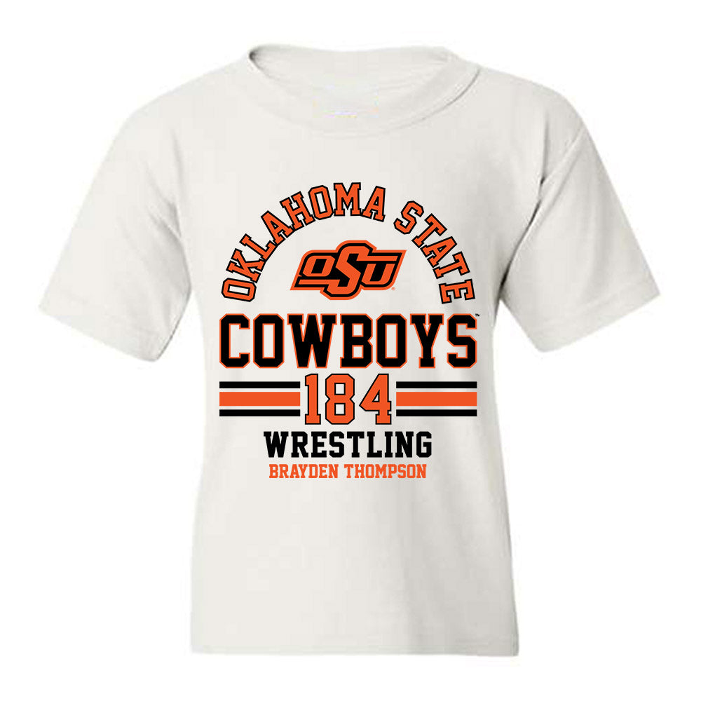 Oklahoma State - NCAA Wrestling : Brayden Thompson - Classic Fashion Shersey Youth T-Shirt-0