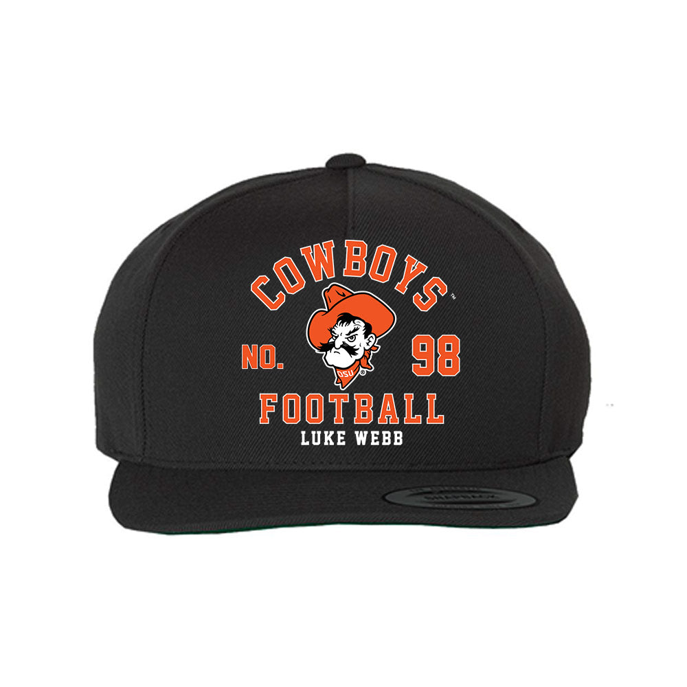 Oklahoma State - NCAA Football : Luke Webb - Snapback Hat-0