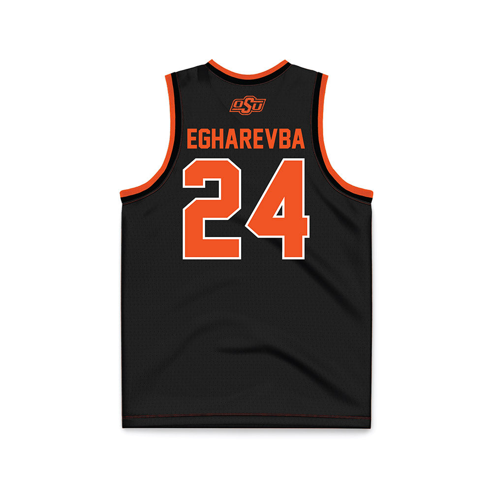 Oklahoma State - NCAA Women's Basketball : Praise Egharevba - Black Basketball Jersey