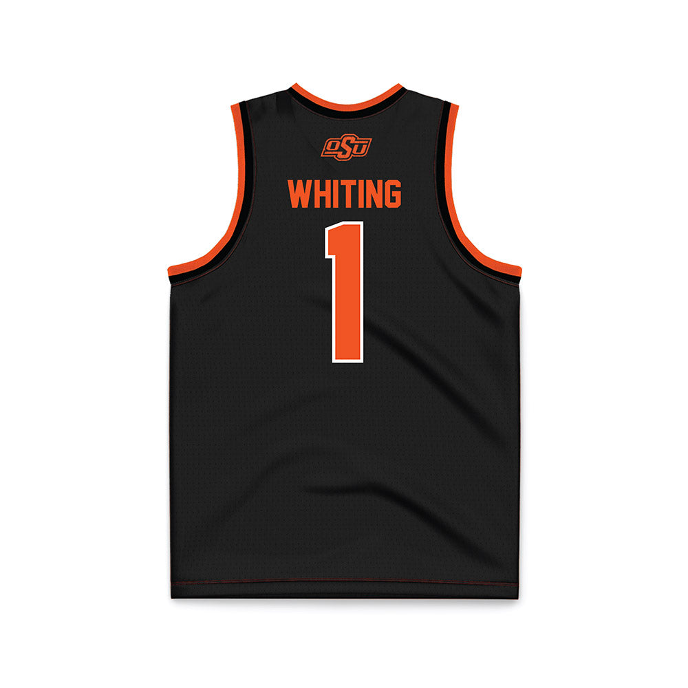 Oklahoma State - NCAA Women's Basketball : Amari Whiting - Black Basketball Jersey-1