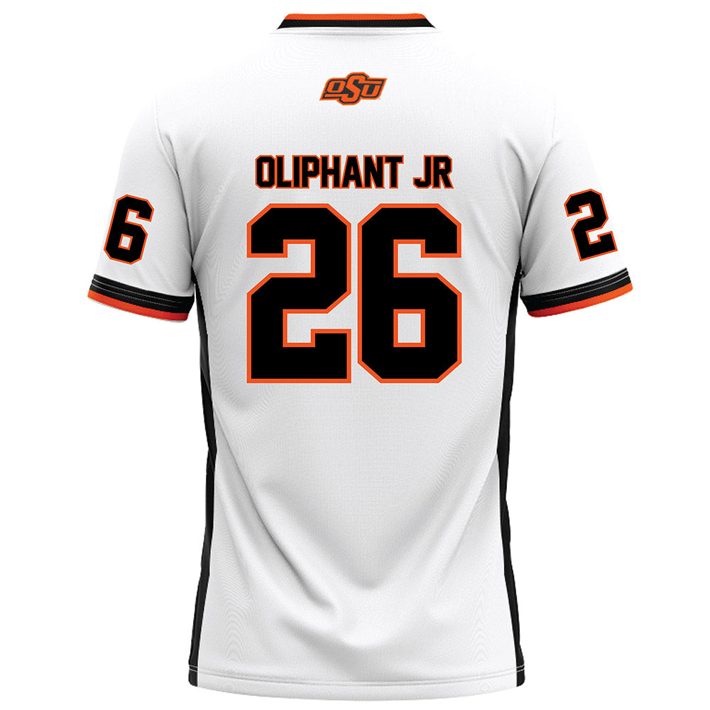 Oklahoma State - NCAA Football : Jacobi Oliphant jr - White Football Jersey